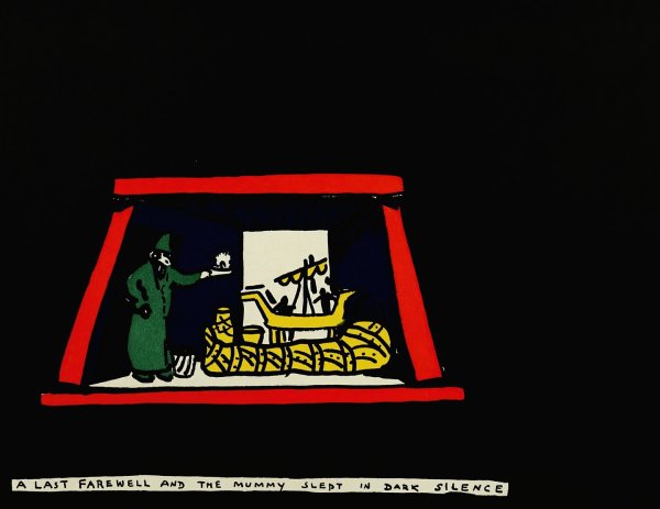 Main Product Photo of A last farewell and the mummy slept in dark silence  Painting by Hendrik Willem Van Loon