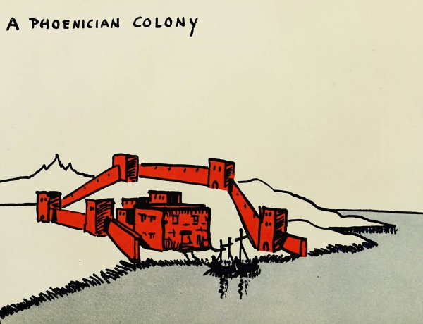 Main Product Photo of A Phoenician Colony  Painting by Hendrik Willem Van Loon