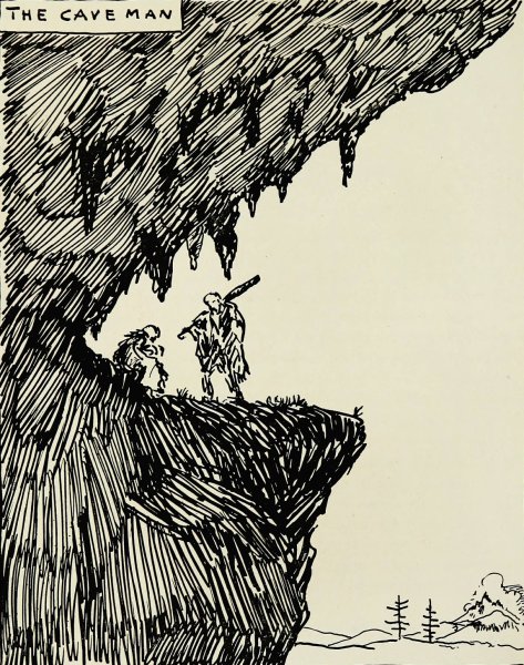 Main Product Photo of The Caveman  Painting by Hendrik Willem Van Loon