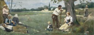 Maternite by Henri Adrien Tanoux Oil Painting