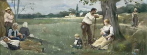 Maternite by Henri Adrien Tanoux Oil Painting