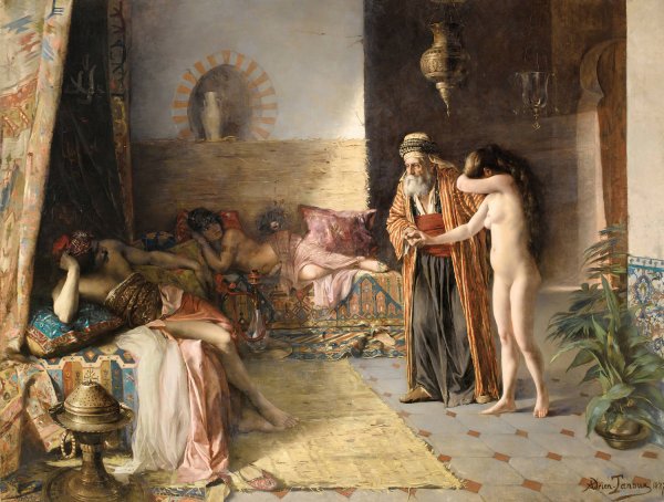 Namouna  by Henri Adrien Tanoux - Hand-Painted Oil Painting Reproduction