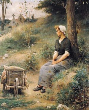 The Rest by Henri Adriene Tanoux Oil Painting