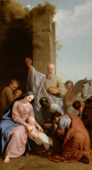 Adoration of the Magi by Henri Antoine De Favanne Oil Painting