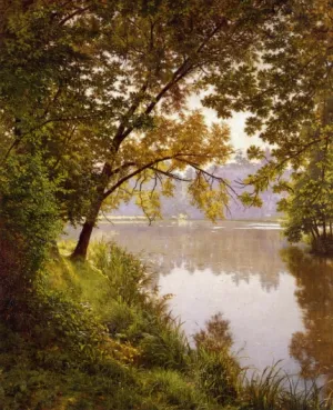 From the Water's Edge Oil Painting by Henri Biva - Best Seller