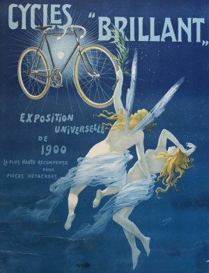 Cycles 'Brillant, Exposition Universelle De 1900' by Henri Boulanger Gray Oil Painting
