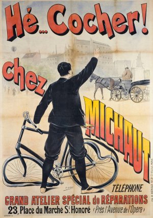 He, Cocher! Chez Michaut by Henri Boulanger Gray Oil Painting