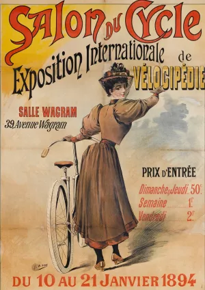 Salon Du Cycle Exposition Internationale De Velocipedie by Henri Boulanger Gray Oil Painting