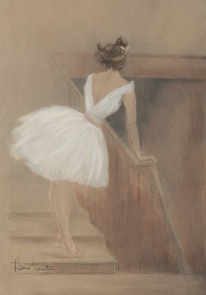 Dans les Coulisses by Henri Boutet Oil Painting