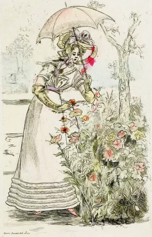 Modes feminines du XIXe siecle 1822 by Henri Boutet Oil Painting