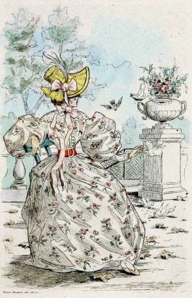 Modes feminines du XIXe siecle 1831  by Henri Boutet - Hand-Painted Oil Painting Reproduction