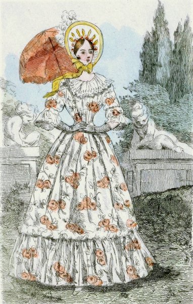 Modes feminines du XIXe siecle 1845  by Henri Boutet - Hand-Painted Oil Painting Reproduction