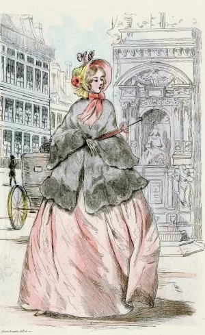 Modes feminines du XIXe siecle 1851 by Henri Boutet Oil Painting