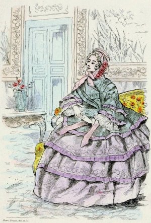 Modes feminines du XIXe siecle 1853 by Henri Boutet Oil Painting