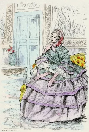 Modes feminines du XIXe siecle 1853 by Henri Boutet Oil Painting