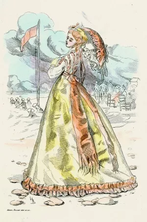 Modes feminines du XIXe siecle 1865 Oil painting by Henri Boutet