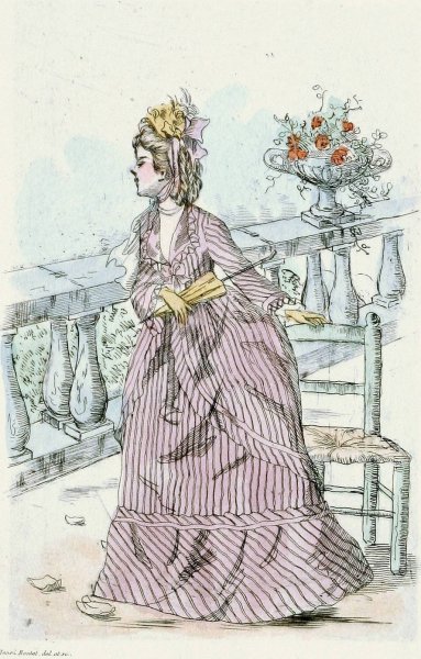 Modes feminines du XIXe siecle 1871  by Henri Boutet - Hand-Painted Oil Painting Reproduction