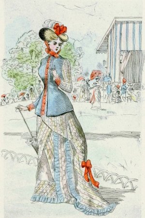 Modes feminines du XIXe siecle 1877 by Henri Boutet Oil Painting
