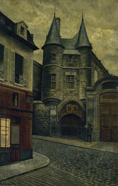 Main Product Photo of Le Portail de l'hotel de Clisson, rue des Archives  Painting by Henri Chapelle