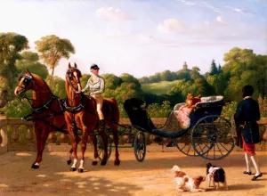 A Frivolous Ride by Henri D Annecy Montpezat - Oil Painting Reproduction