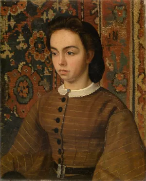 Helene De Braekeleer, the Painter's Sister by Henri De Braekeleer Oil Painting