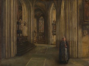 Interior of a Church by Henri De Braekeleer Oil Painting