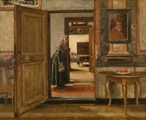 Interior of the Terninck Institution in Antwerp by Henri De Braekeleer Oil Painting