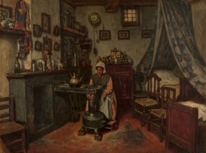 Interior by Henri De Braekeleer Oil Painting
