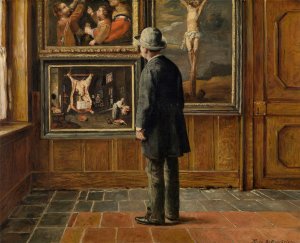The Art Lover by Henri De Braekeleer Oil Painting
