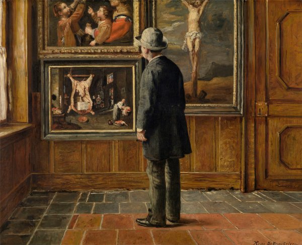 The Art Lover  by Henri De Braekeleer - Hand-Painted Oil Painting Reproduction