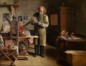 The Plate Printer by Henri De Braekeleer Oil Painting