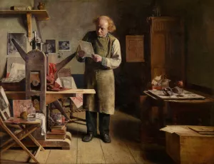 The Plate Printer by Henri De Braekeleer Oil Painting