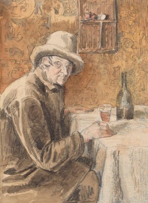 The Winedrinker by Henri De Braekeleer Oil Painting