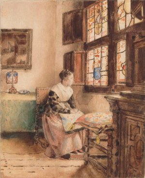 Waiting by Henri De Braekeleer Oil Painting