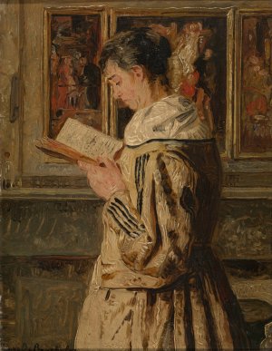Woman Reading by Henri De Braekeleer Oil Painting