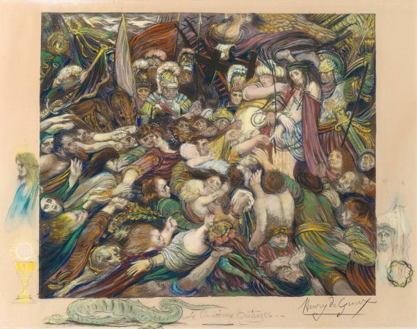 Christ Among His Tormentors  by Henri De Groux - Hand-Painted Oil Painting Reproduction