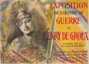 Exposition de l'oeuvre de guerre de Henry de Groux Oil painting by Henri De Groux