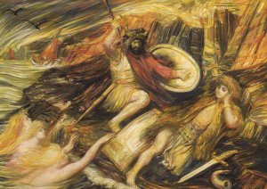 La mort de Siegfried by Henri De Groux Oil Painting