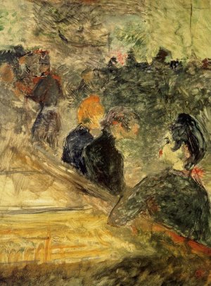 A Ball at the Moulin de la Galette by Henri De Toulouse-Lautrec Oil Painting