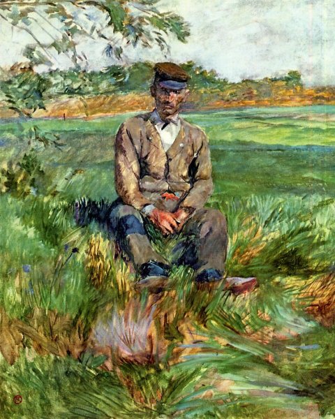 Main Product Photo of A Laborer at Celeyran Painting by Henri De Toulouse-Lautrec