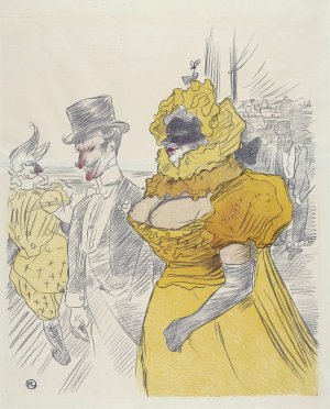 Affiche Au Bal des EtudiantS by Henri De Toulouse-Lautrec Oil Painting