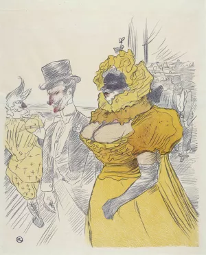 Affiche Au Bal des EtudiantS by Henri De Toulouse-Lautrec Oil Painting