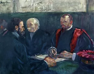 An Examination at the Faculty of Medicine, Paris painting by Henri De Toulouse-Lautrec