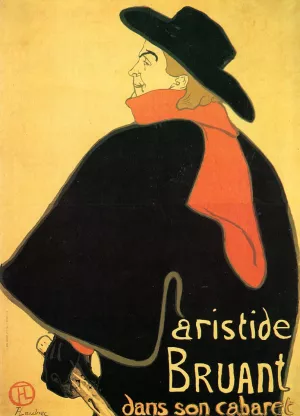 Aristide Bruant dans Son Cabaret by Henri De Toulouse-Lautrec Oil Painting