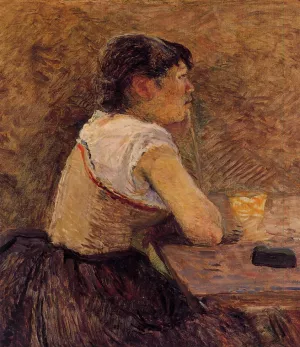 At Gennelle, Absinthe Drinker painting by Henri De Toulouse-Lautrec