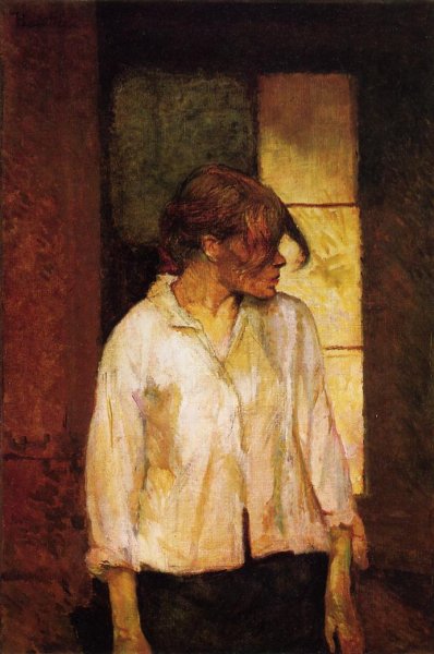 Main Product Photo of At Montrouge also known as Rosa la Rouge Painting by Henri De Toulouse-Lautrec