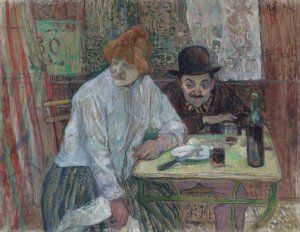 At the Cafe La Mie by Henri De Toulouse-Lautrec Oil Painting