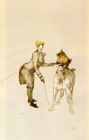 At the Circus: The Animal Trainer by Henri De Toulouse-Lautrec - Oil Painting Reproduction
