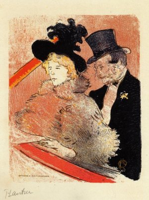 At the Concert by Henri De Toulouse-Lautrec Oil Painting
