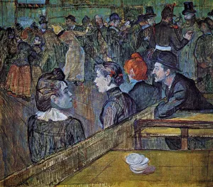 At the Moulin de la Galette Dance Hall by Henri De Toulouse-Lautrec - Oil Painting Reproduction